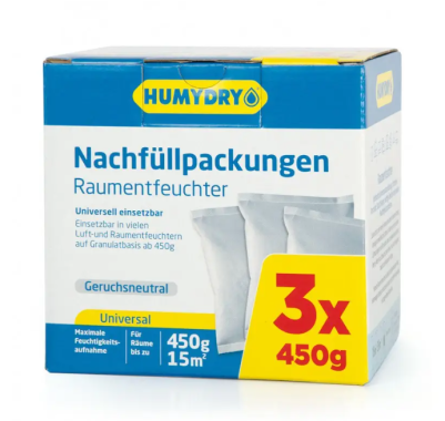 HUMYDRY Nachfüllpackungen 3x450g Für Luftentfeuchter, 4311803C6